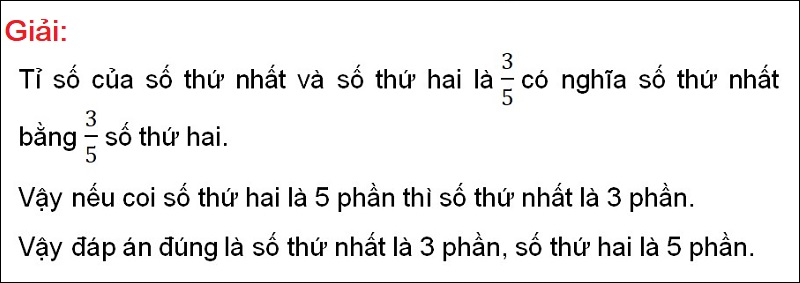 Bài tập 1 Trắc nghiệm về tìm 2 số khi biết tổng và tỉ số có lời giải